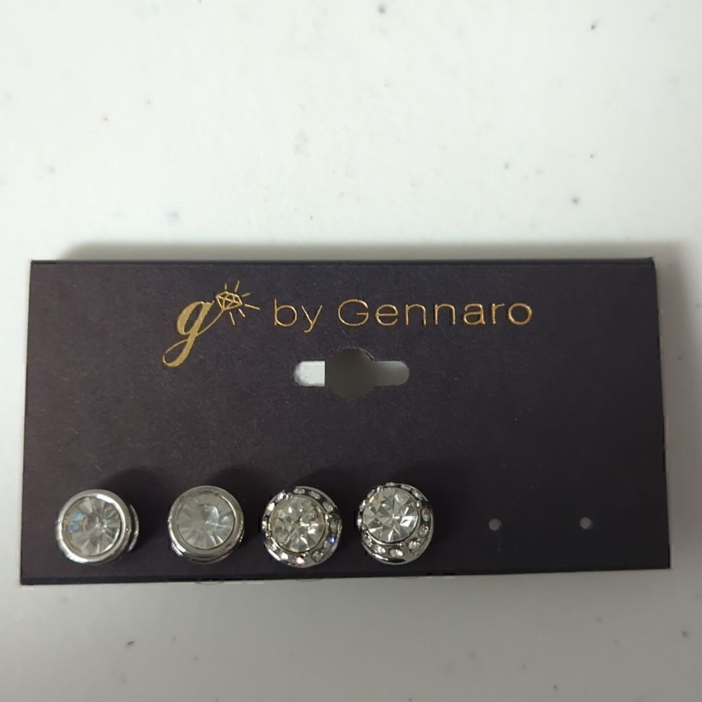 NWT Two Pair Faux Diamond Post Earrings
